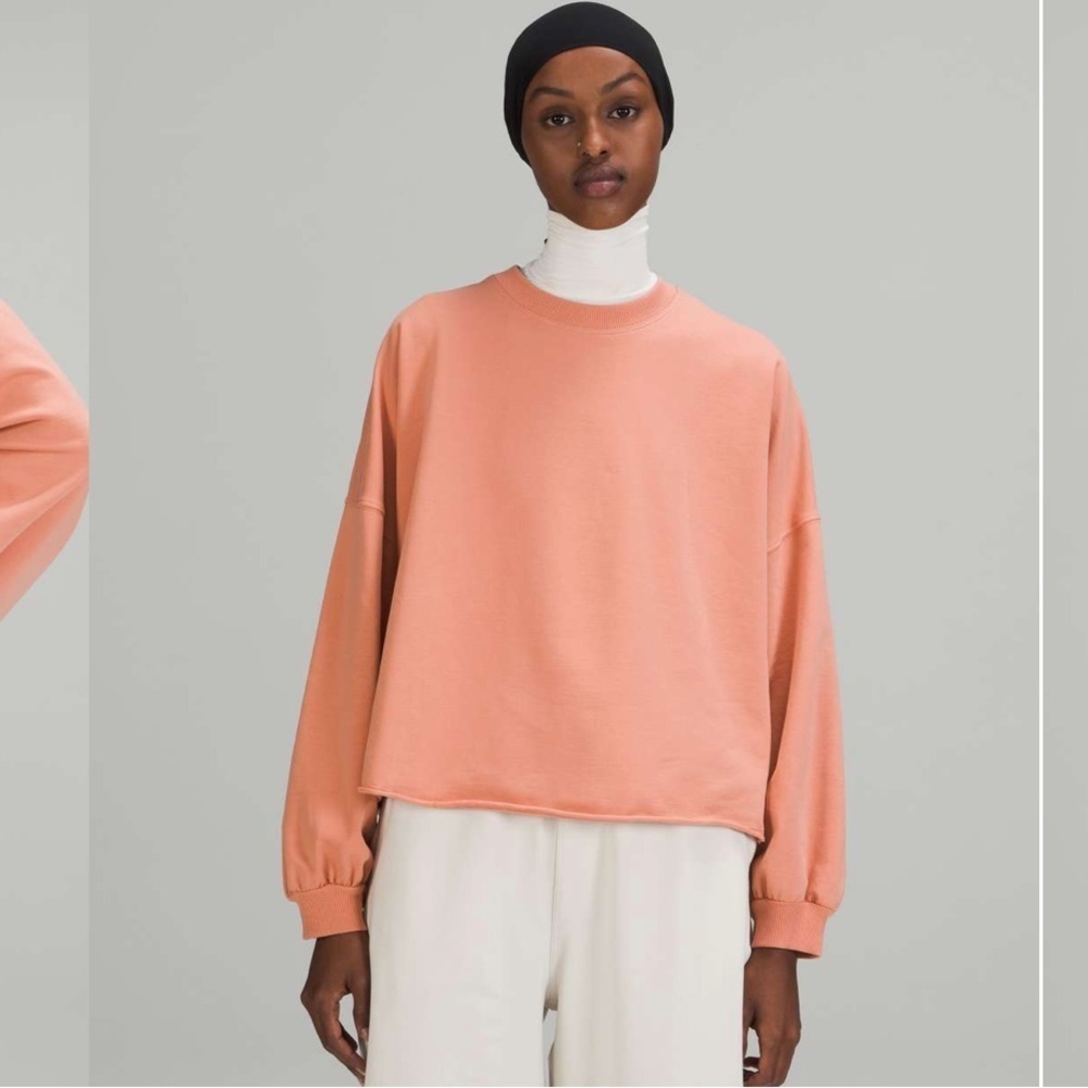 Lululemon LA Oversized Boxy Crew Pink Savannah size 10 - Picture 3 of 8